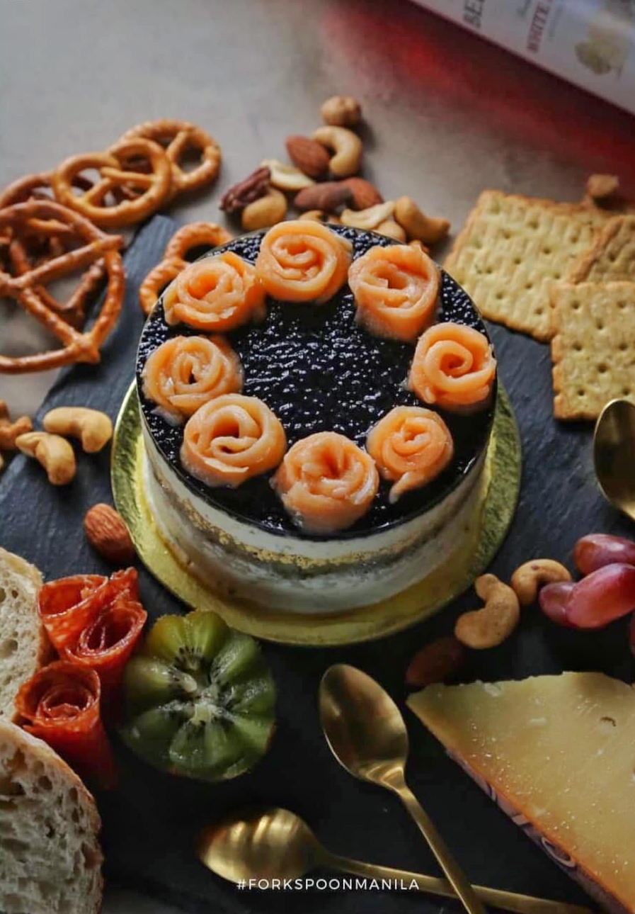 Smoked Salmon Caviar Cake